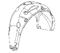 Nadkole tylne prawe 13267685 (Meriva B)